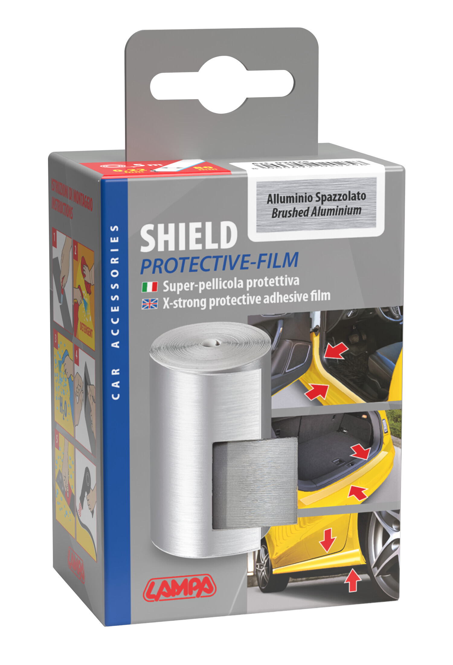 Shield, super-pellicola protettiva adesiva - Alluminio spazzolato - immagine 5