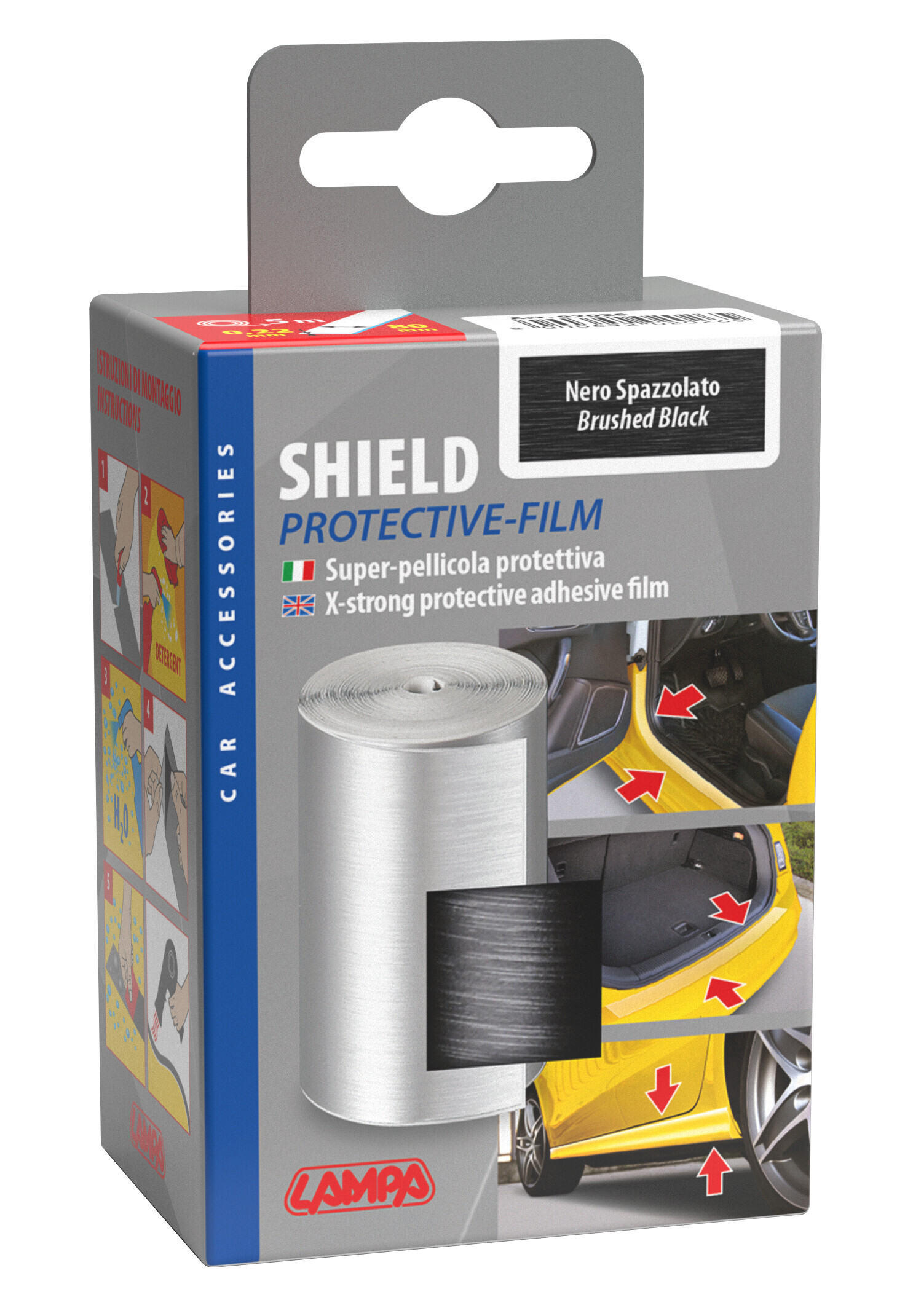 Shield, super-pellicola protettiva adesiva - Nero spazzolato - immagine 4
