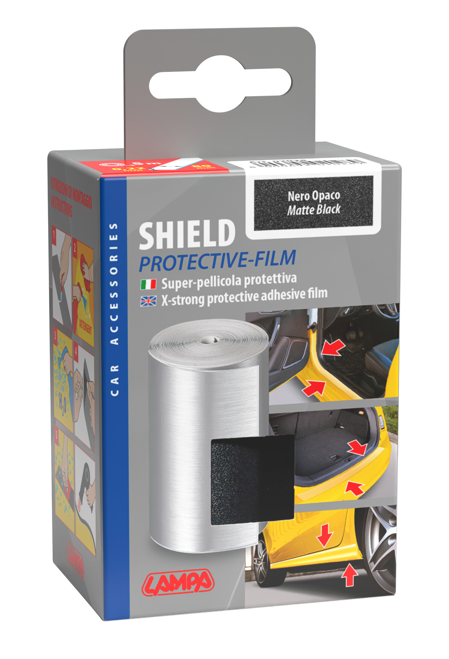 Shield, super-pellicola protettiva adesiva - Nero opaco - immagine 3