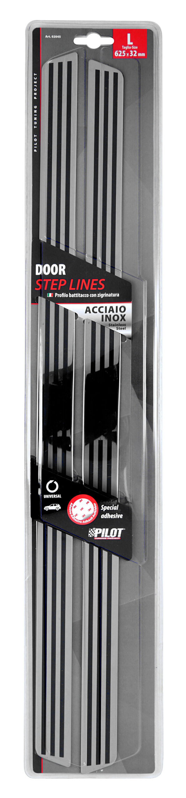 Profili battitacco in acciaio inox - PB-5 - 625x32 mm - immagine 3