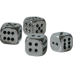 California-Dices, set 4 tappi coprivalvola - Cromo