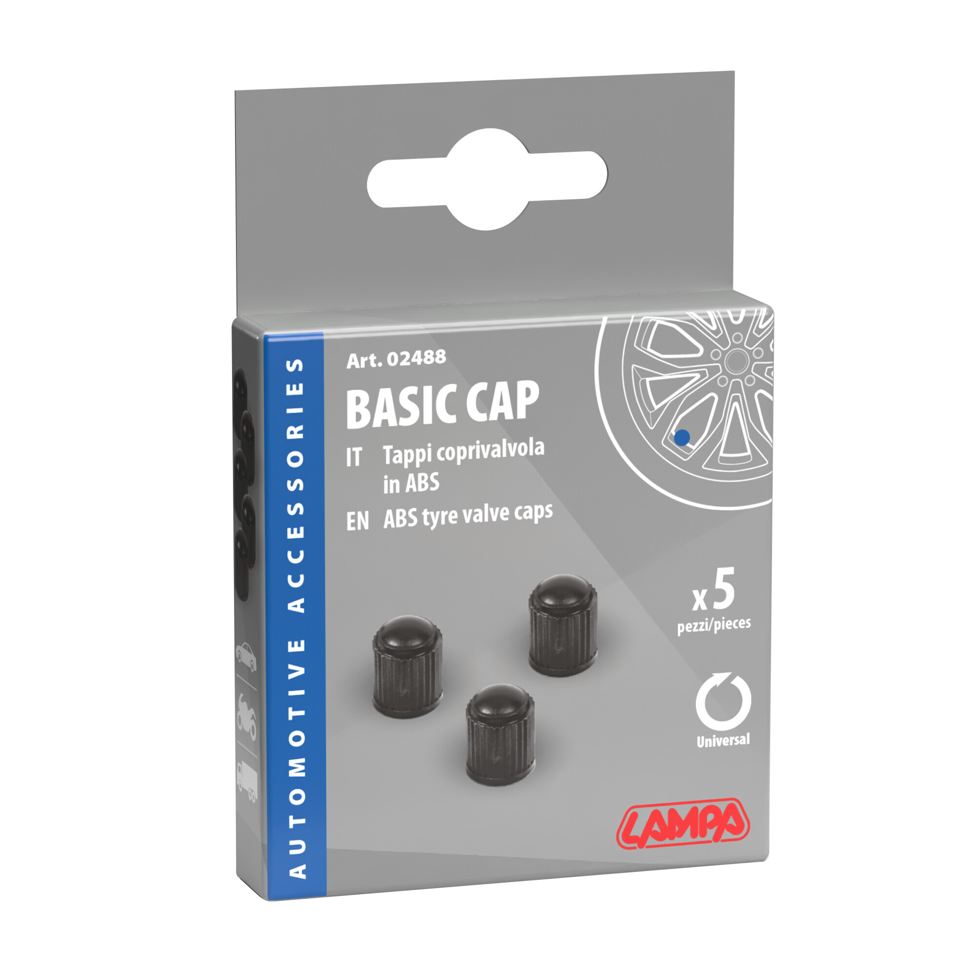Tappi coprivalvola in Abs, set 5 pz - immagine 5