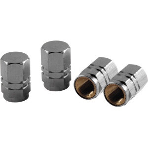 Sport-Cap Hexagonal, set 4 tappi coprivalvola - Alluminio