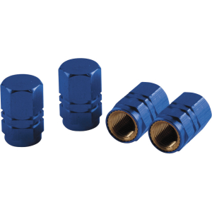 Sport-Cap Hexagonal, set 4 tappi coprivalvola - Blu