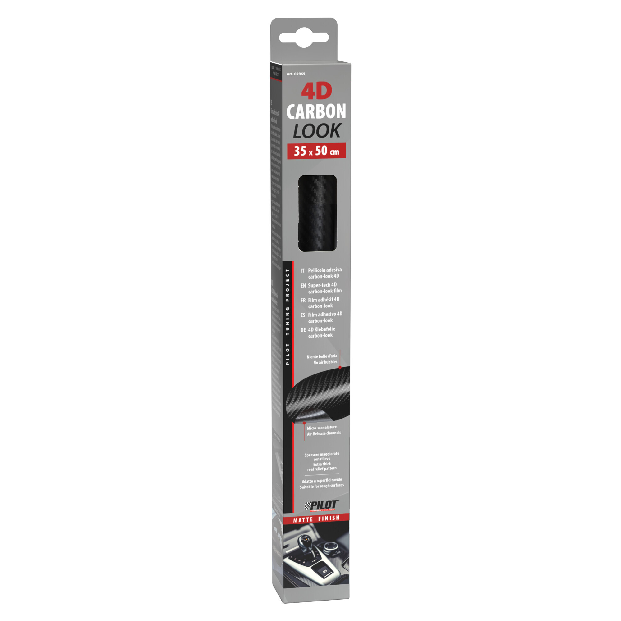 Pellicola adesiva carbon-look - 4D - 35x50 cm - Opaco - immagine 5