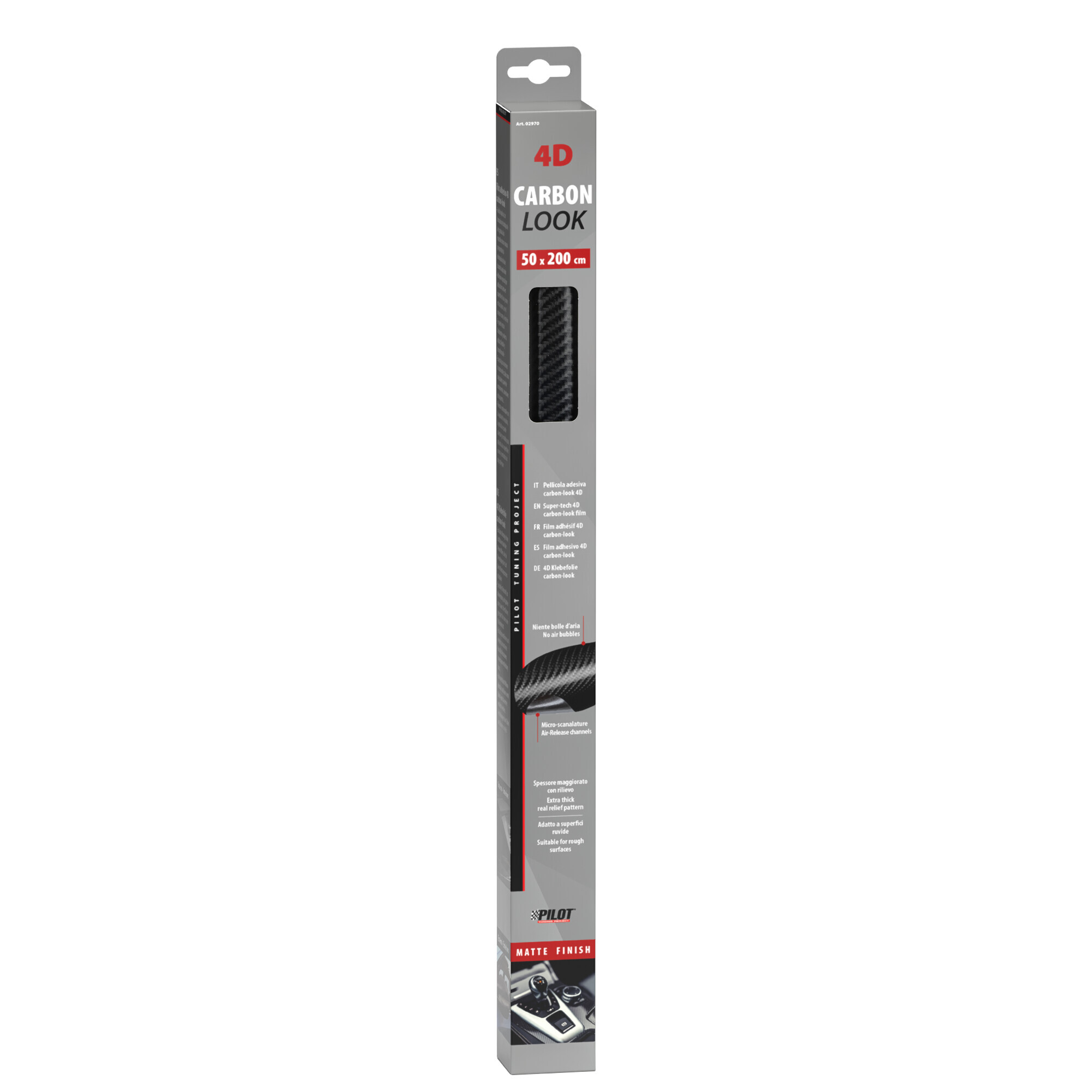 Pellicola adesiva carbon-look - 4D - 50x200 cm - Opaco - immagine 5