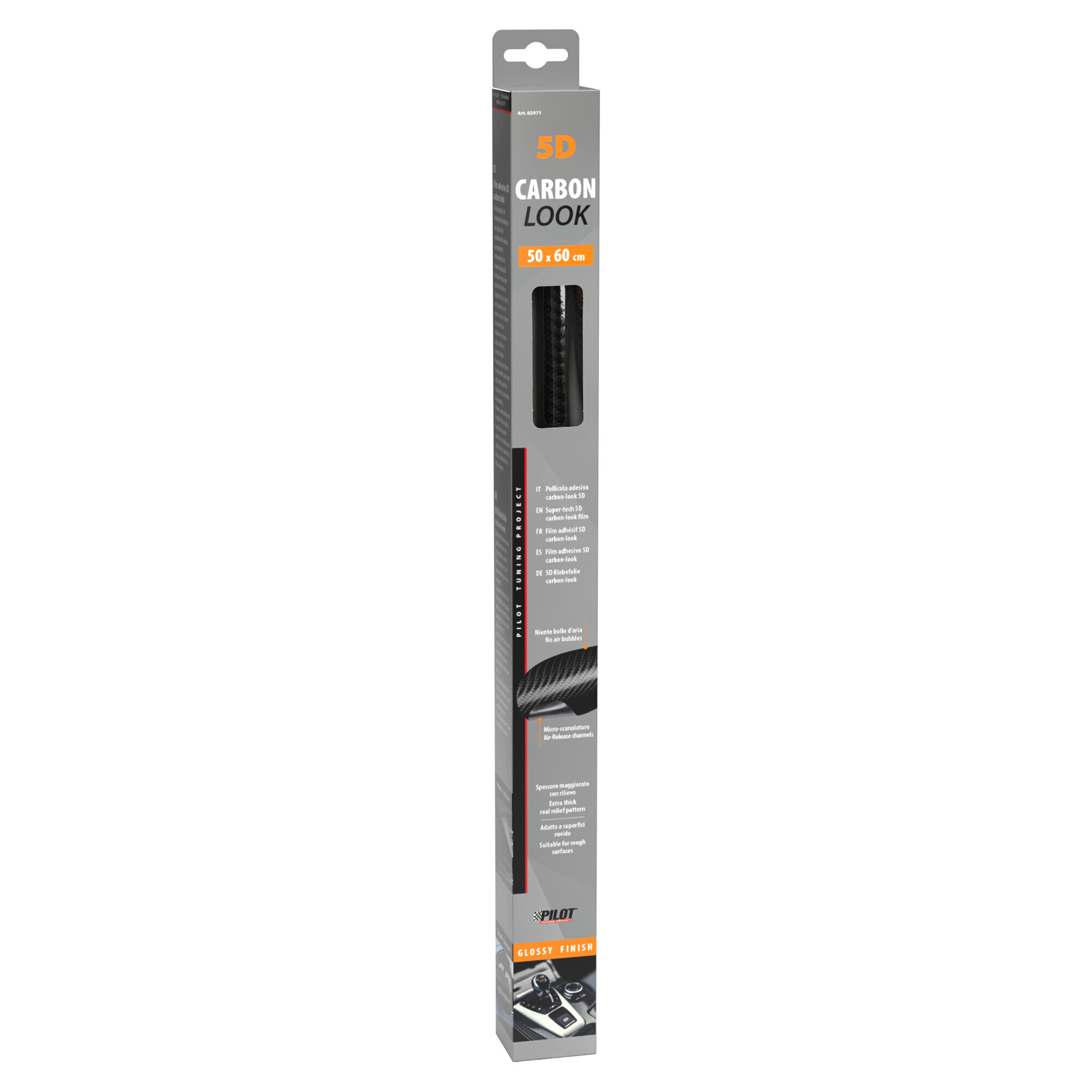 Pellicola adesiva carbon-look - 5D - 50x60 cm - Lucido - immagine 5