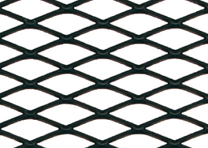 Racing Grill - Rombo medio 6x12 mm - 100x33 cm - Nero anodizzato