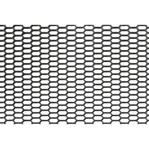 Original-Look, griglia aerazione in PP - Esagono fine 8x18 mm - 120x40 cm - Nero