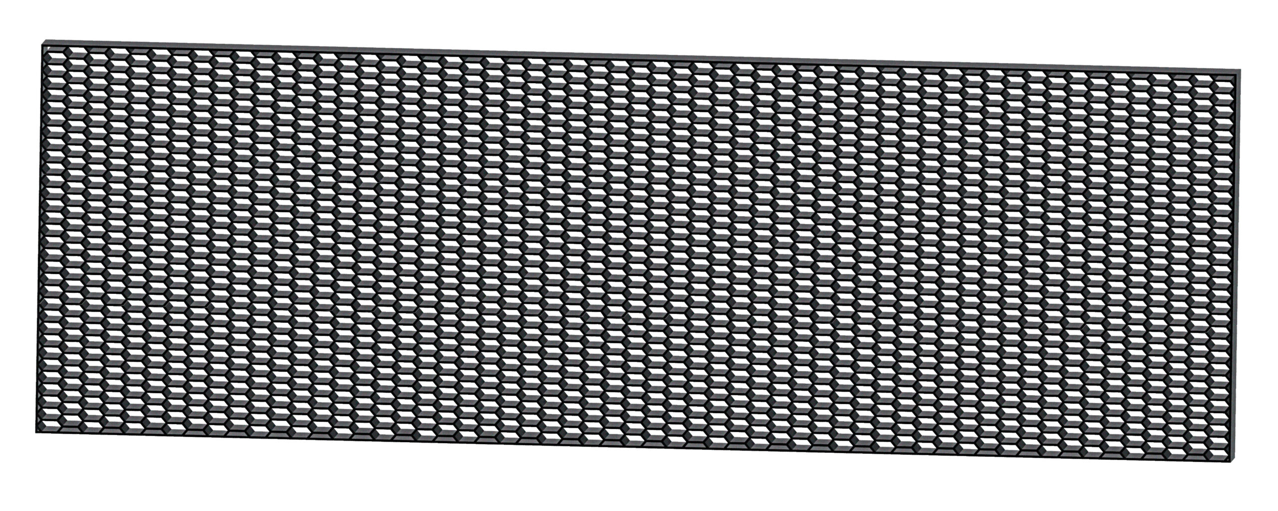 Original-Look, griglia aerazione in PP - Esagono largo 15x35 mm - 120x40 cm - Nero - immagine 2