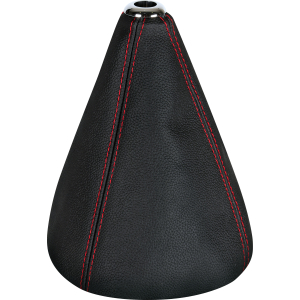 Premium, cuffia leva cambio in pelle - Nero/Rosso