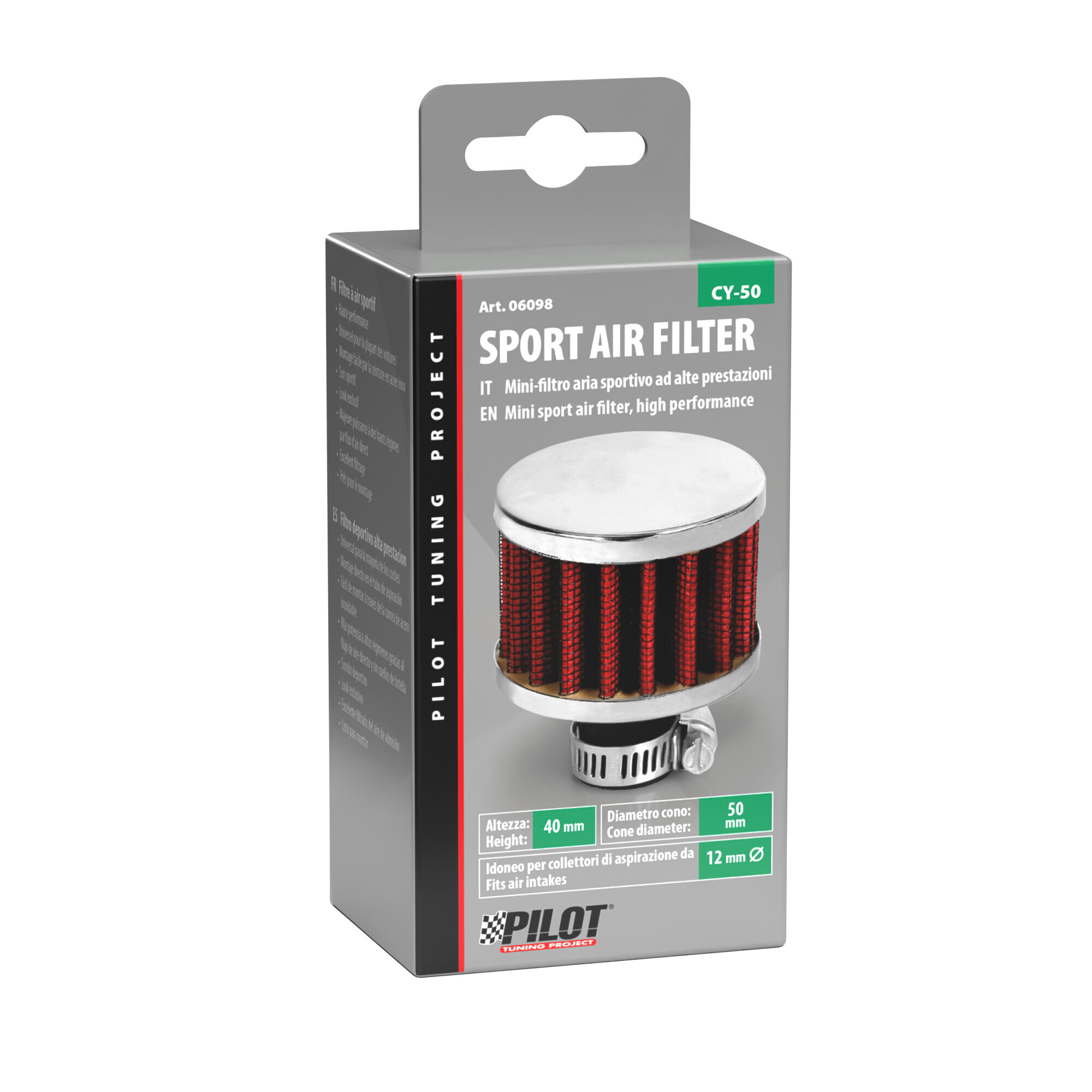 Filtro aria cilindrico Ø 12 mm - immagine 3