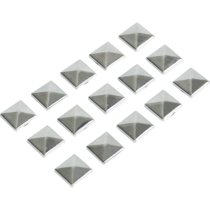 Decor-Studs, borchie cromate 15 pz - 10x10 mm