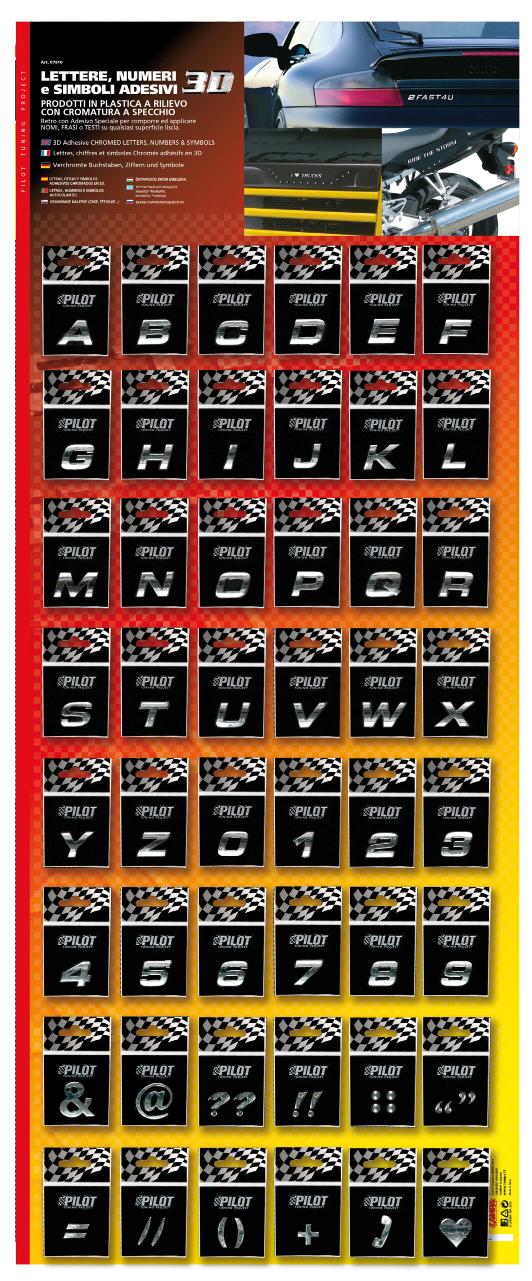 3D Letters - Espositore da 480 pezzi - Type-1