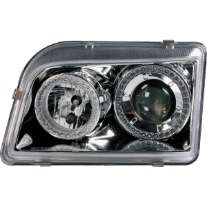 Coppia fanali anteriori Angel-Eyes - compatibile per  Renault Clio (9/90-2/96) - Cromo