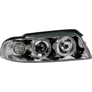 Coppia fanali anteriori Angel-Eyes - compatibile per  Audi A4 (3/99-11/00) - Cromo