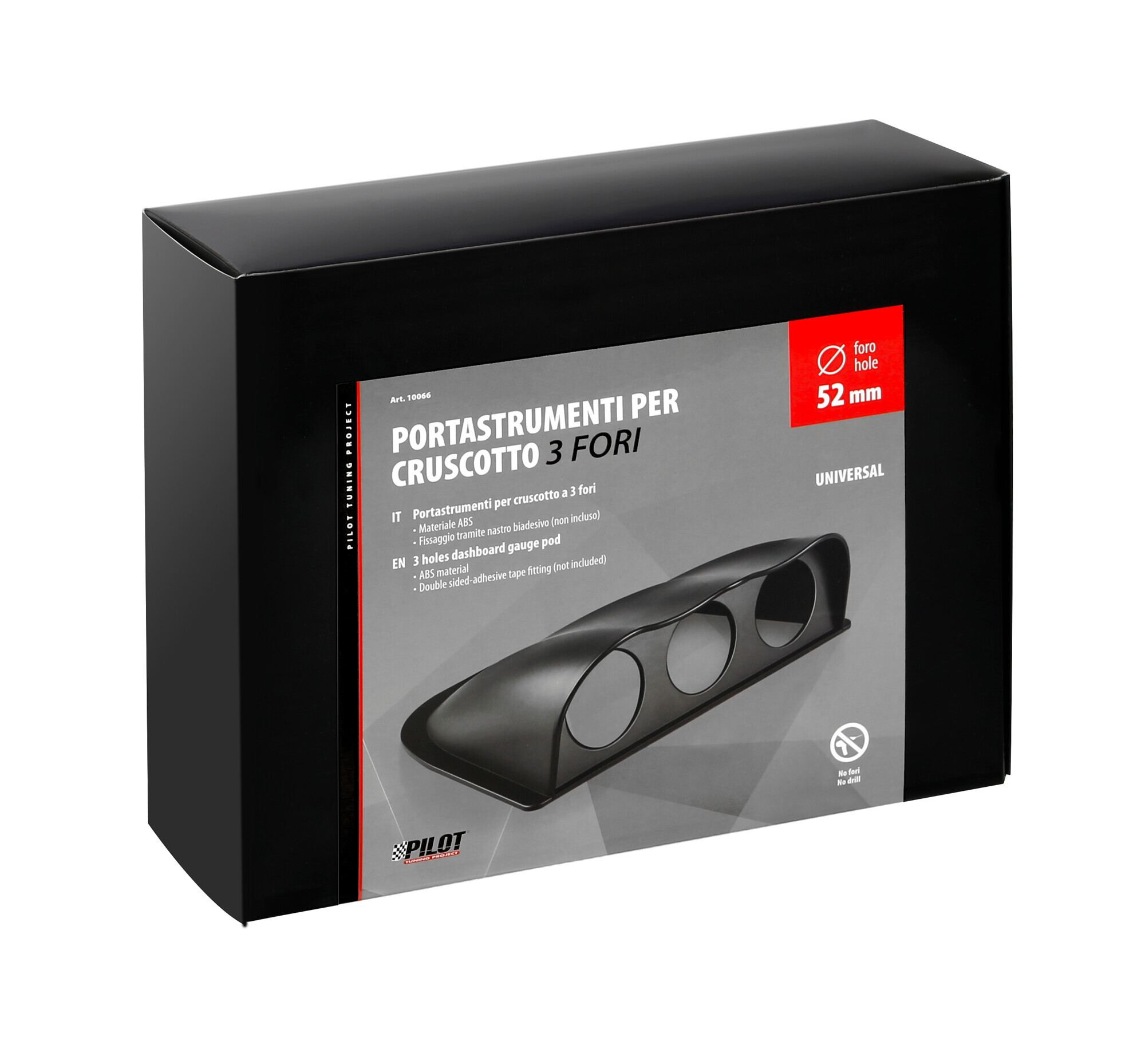 Portastrumenti a 3 fori per cruscotto (52 mm) - immagine 5