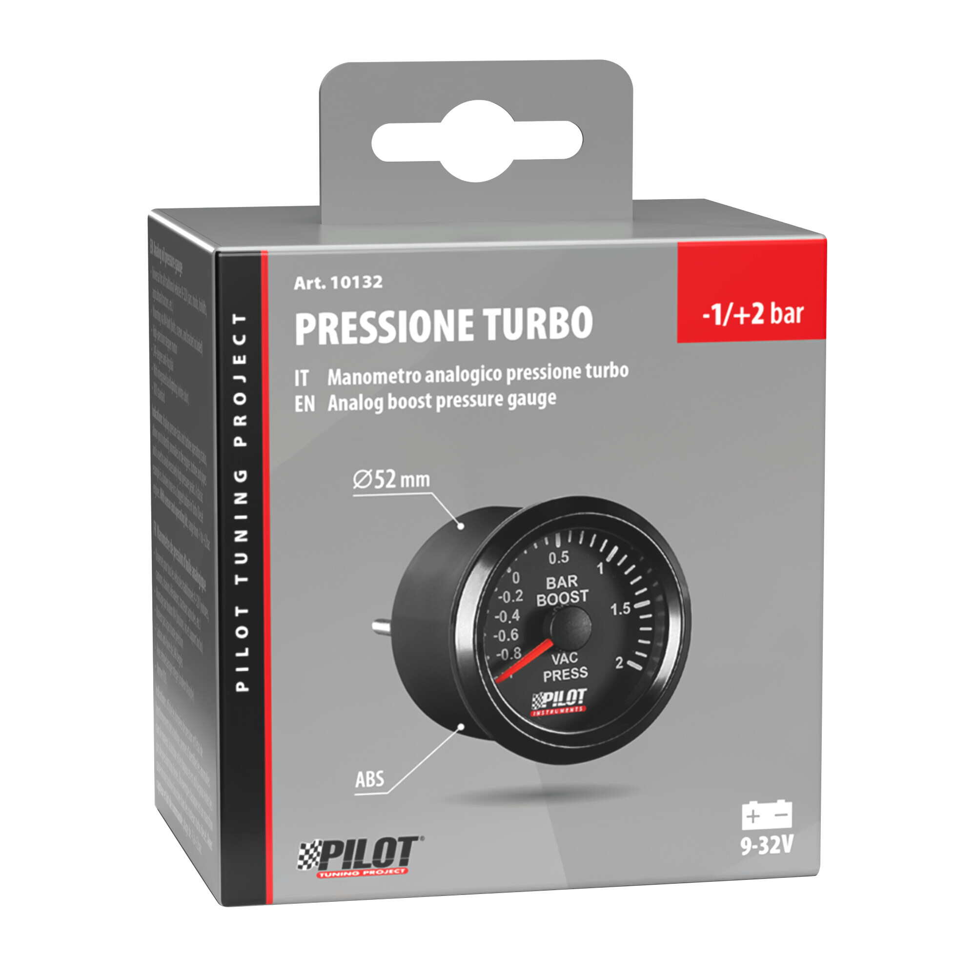 Black Analogue Gauge Series, Pressione turbo - Ø 2” (52 mm) - immagine 2