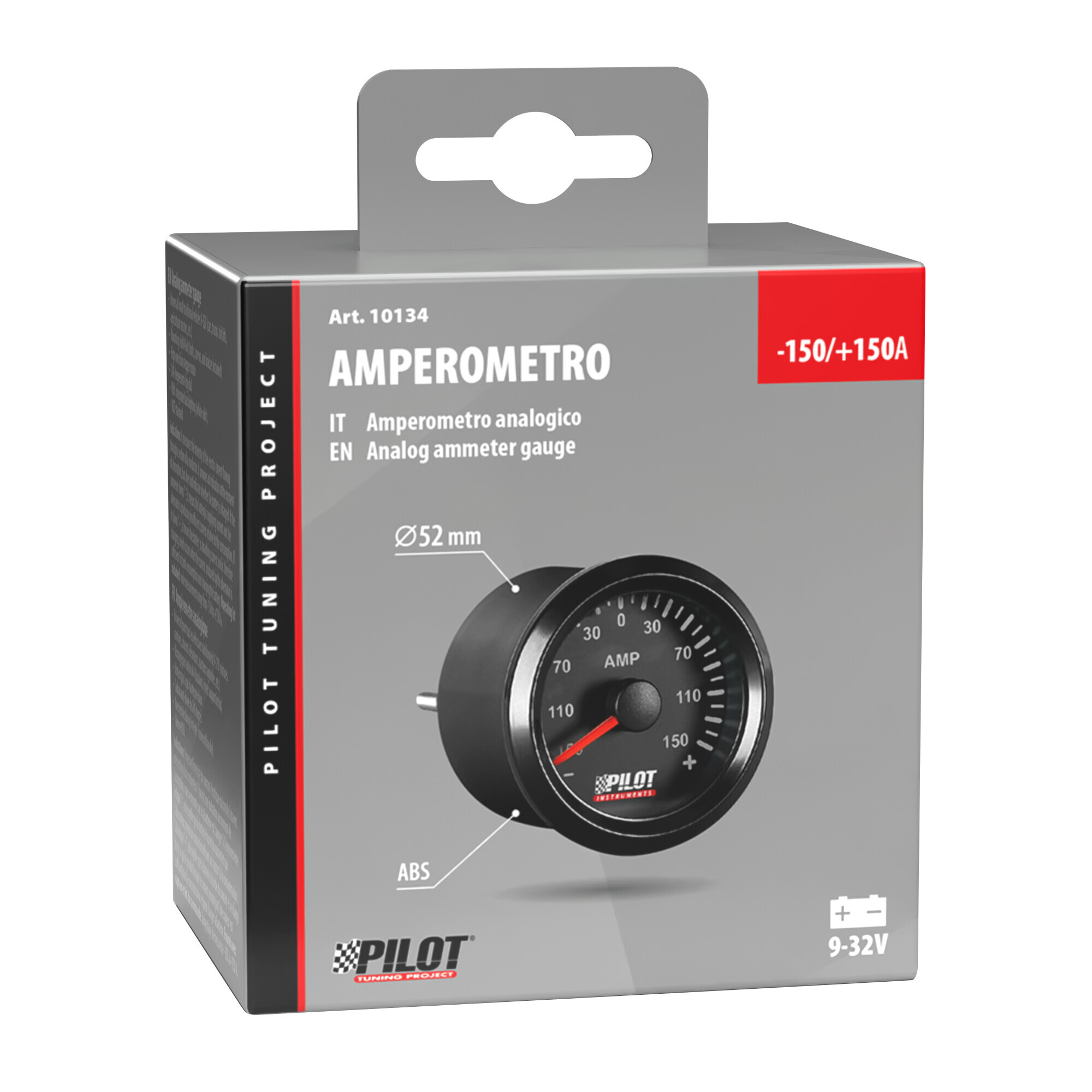 Black Analogue Gauge Series, Amperometro - Ø 2” (52 mm) - immagine 2