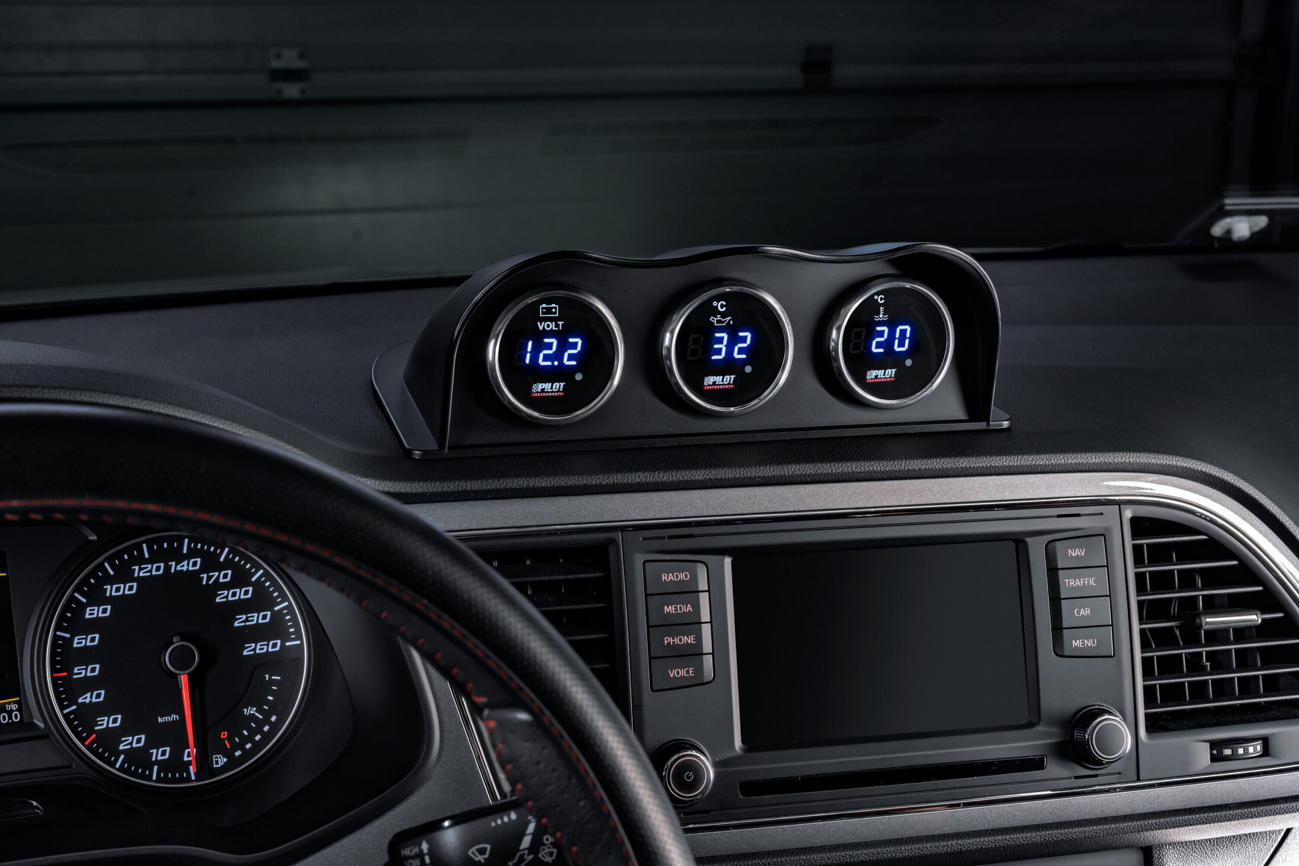 Black Digital Gauge Series, Voltimetro - Ø 2” (52 mm) - immagine 2