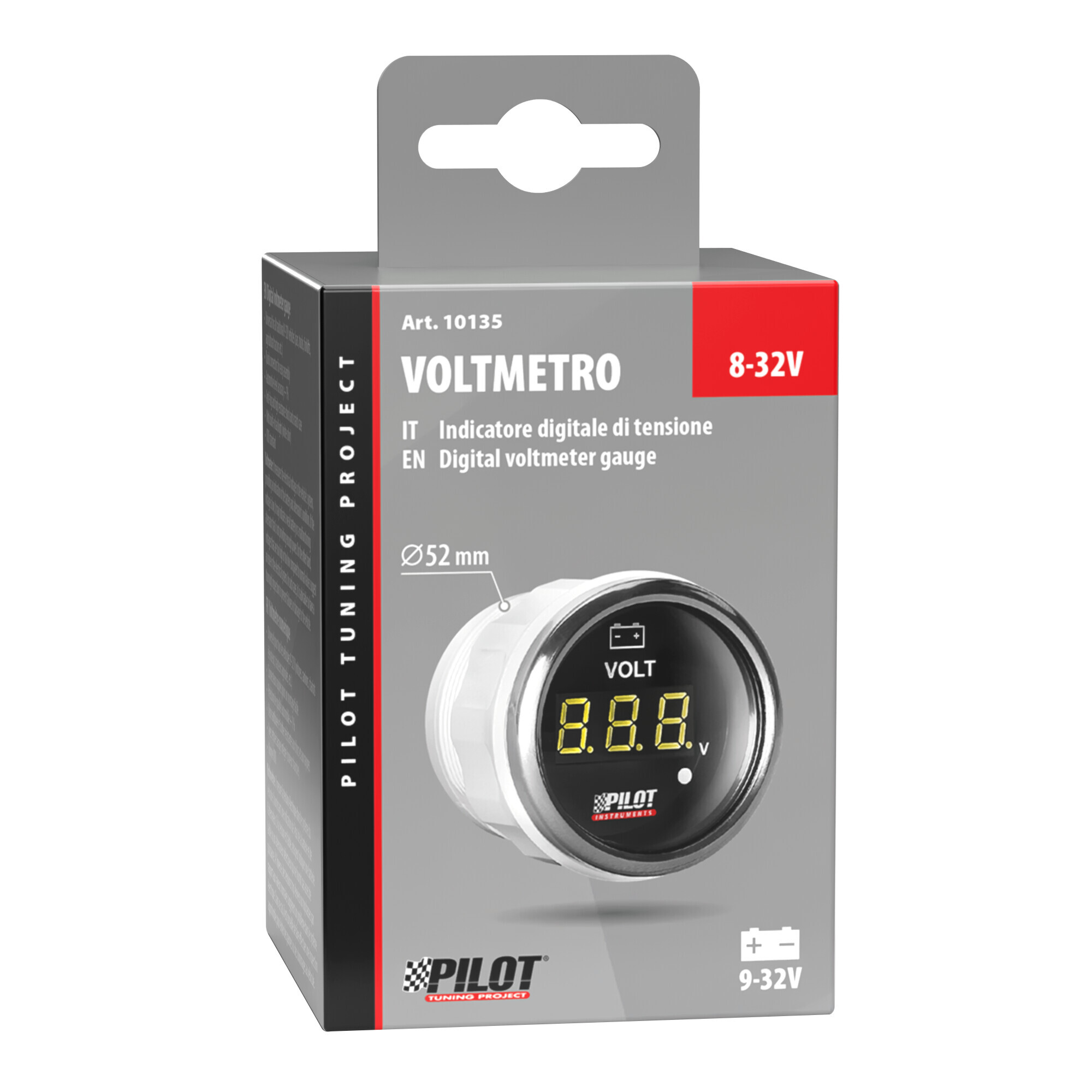 Black Digital Gauge Series, Voltimetro - Ø 2” (52 mm) - immagine 5
