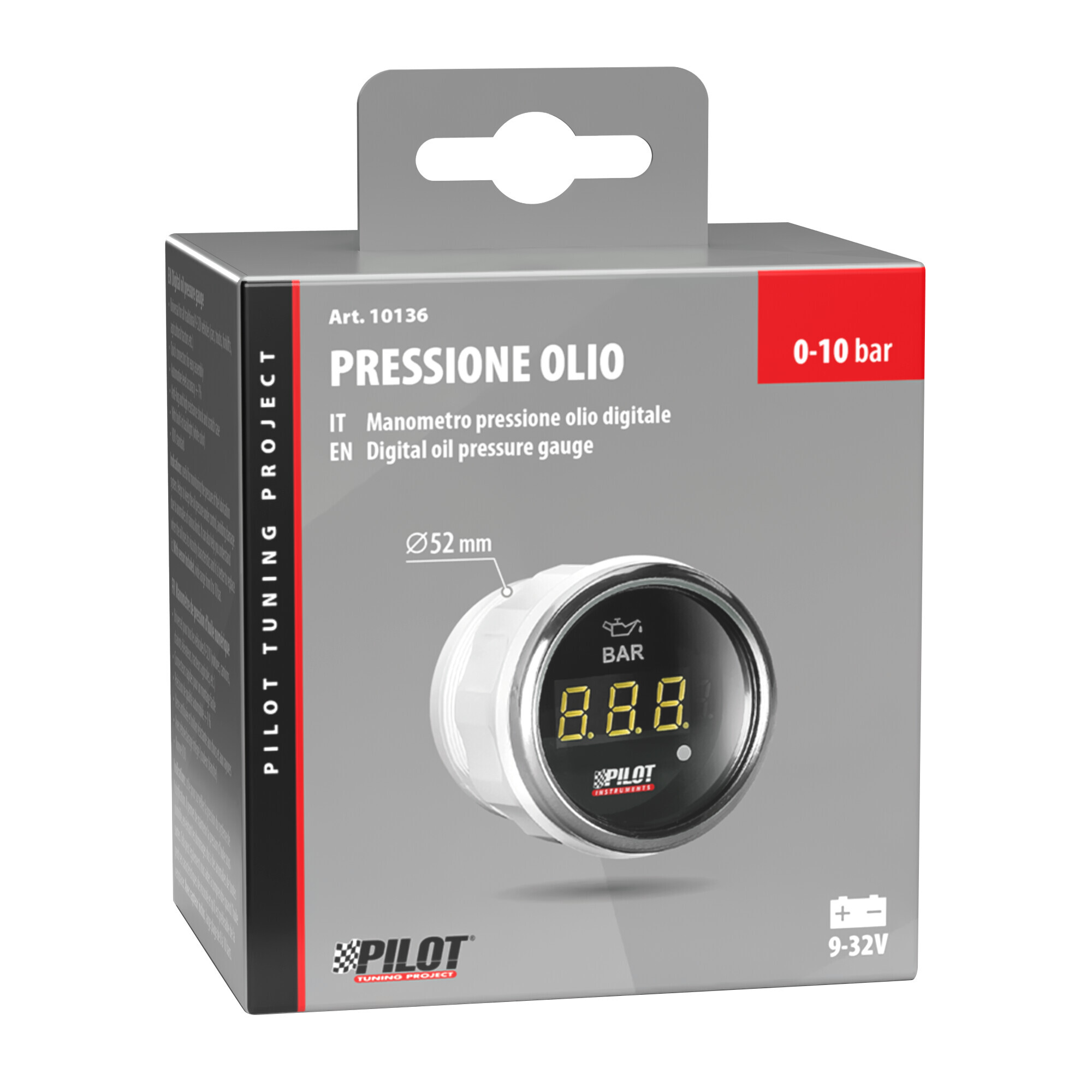 Black Digital Gauge Series, Pressione Olio - Ø 2” (52 mm) - immagine 2