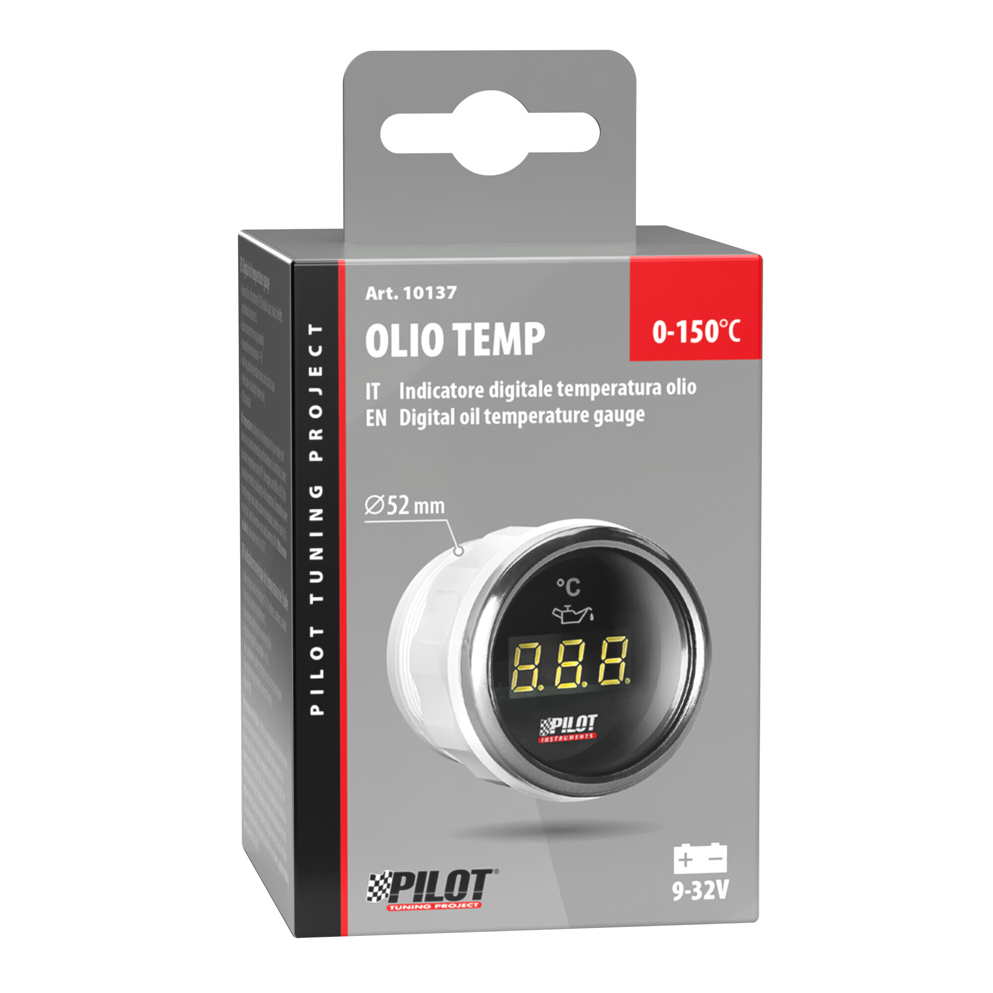 Black Digital Gauge Series, Temperatura Olio - Ø 2” (52 mm) - immagine 2