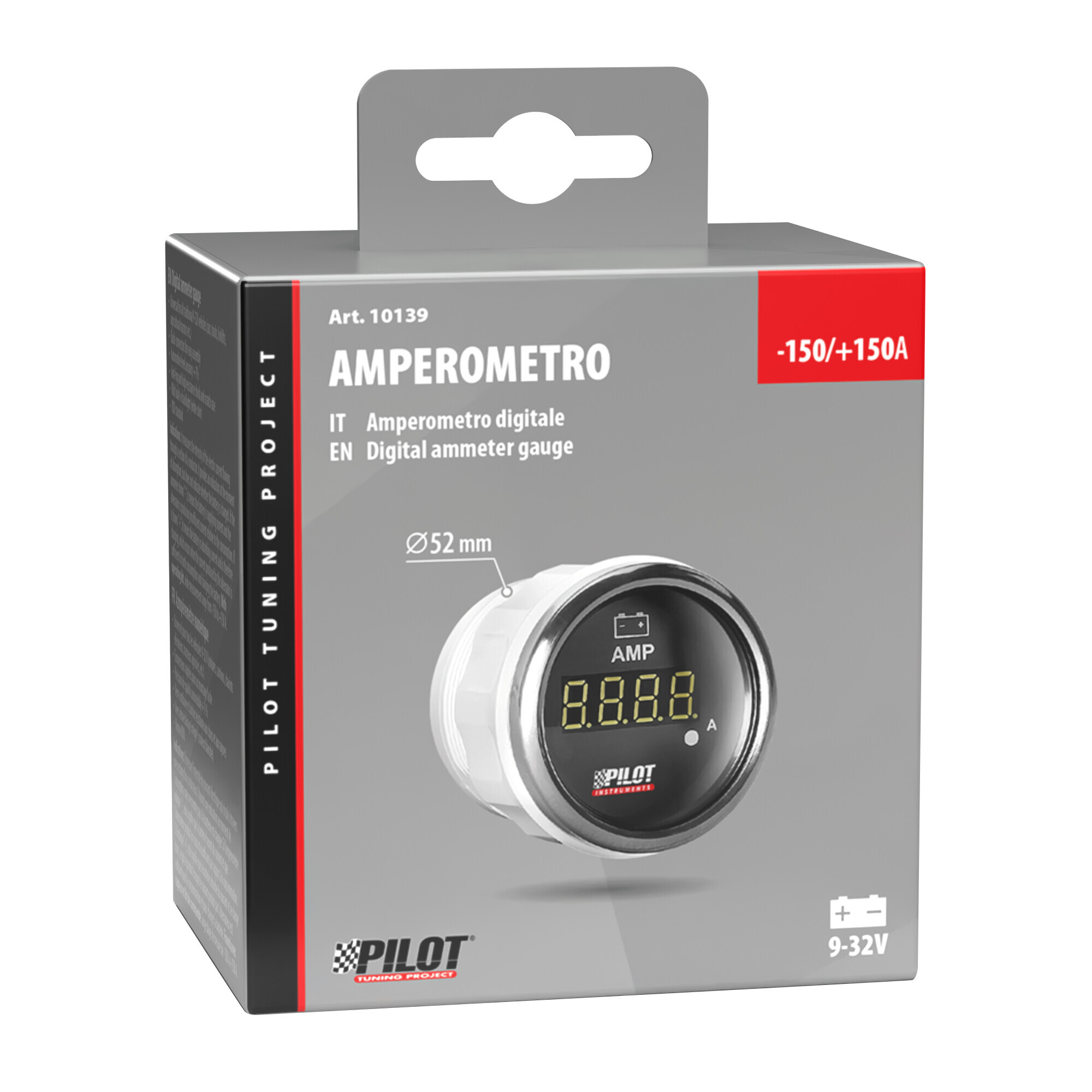 Black Digital Gauge Series, Amperometro - Ø 2” (52 mm) - immagine 2