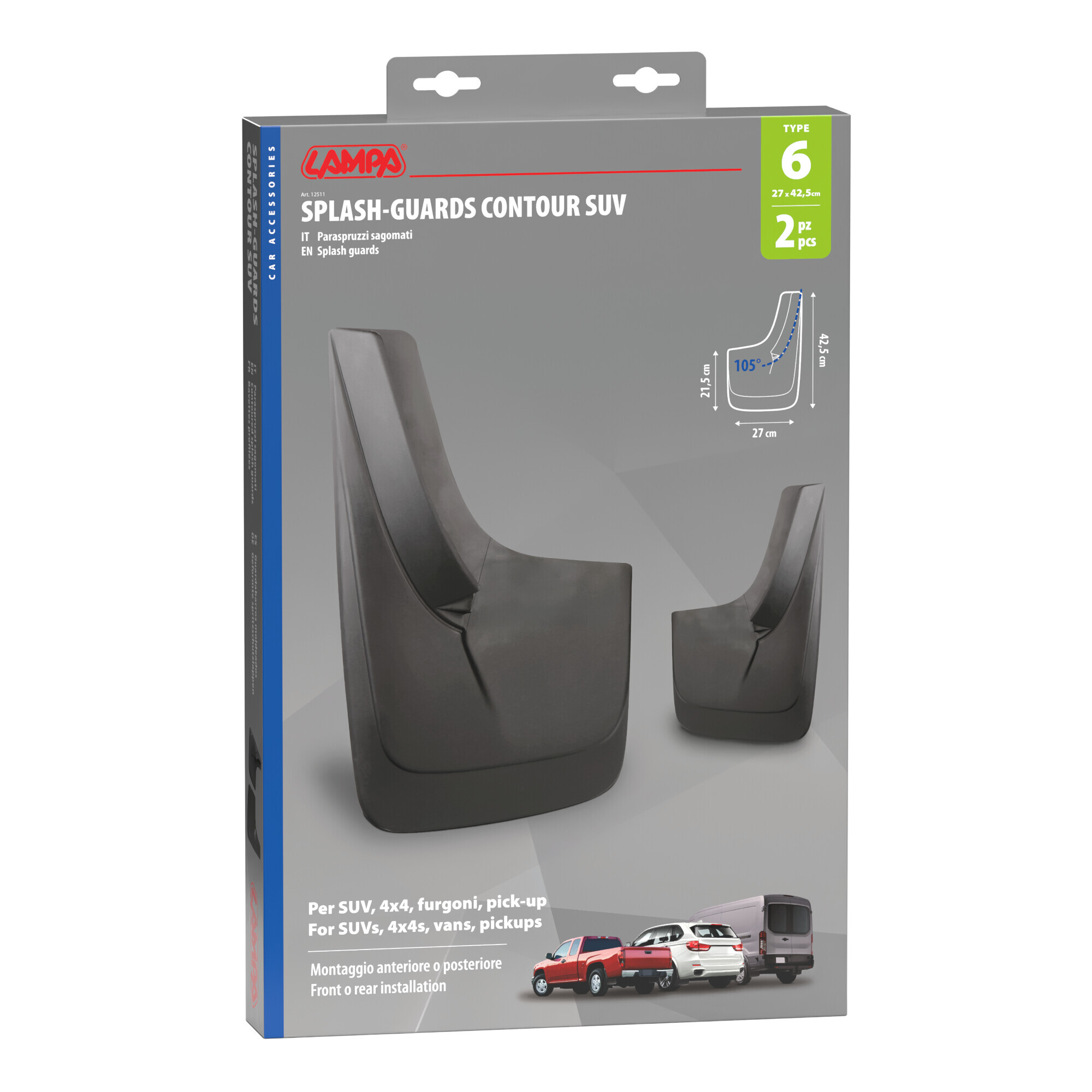 Splash-Guards Contour SUV, paraspruzzi sagomati - Type 6 - immagine 9