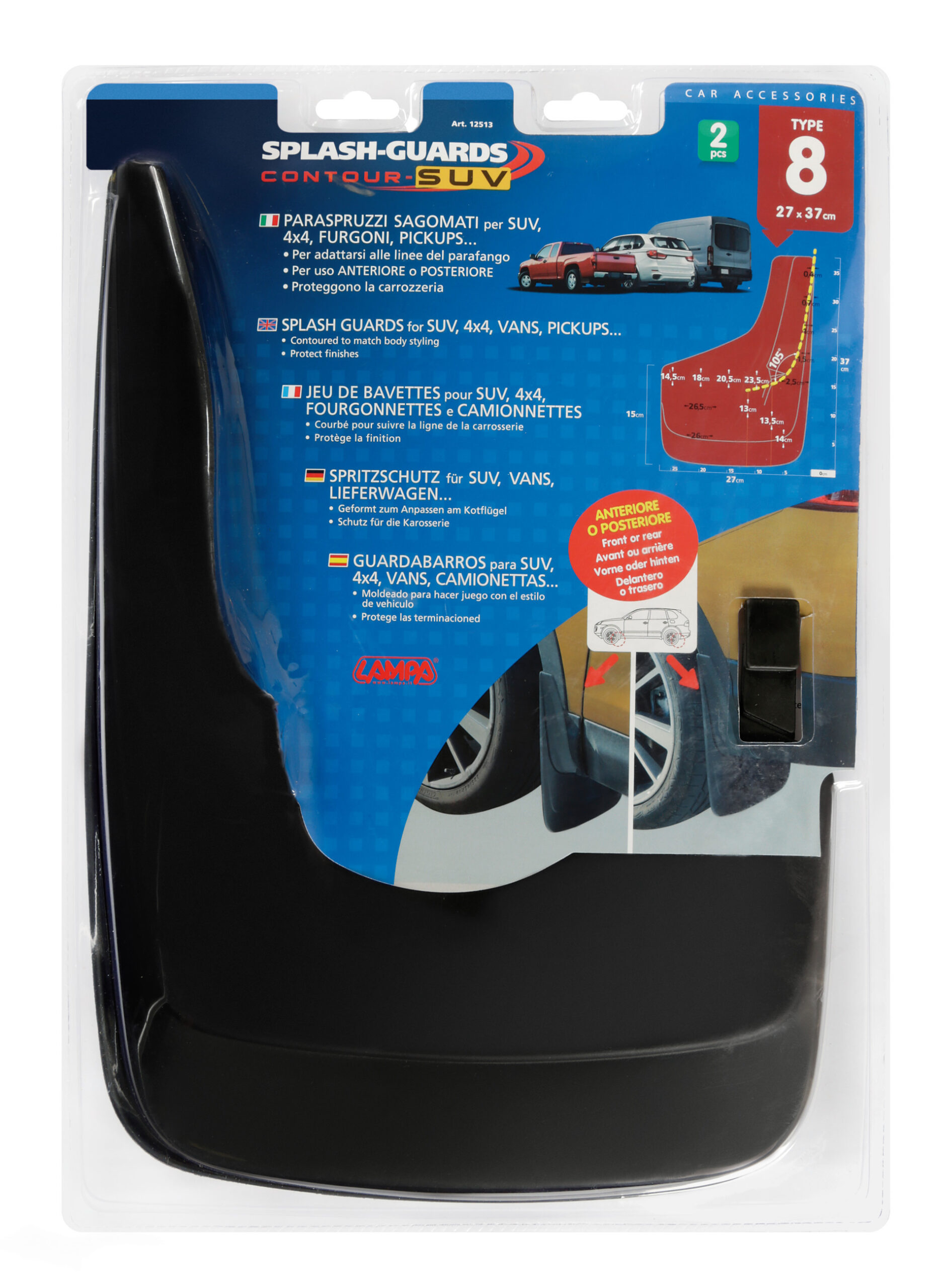Splash-Guards Contour SUV, paraspruzzi sagomati - Type 8 - immagine 3