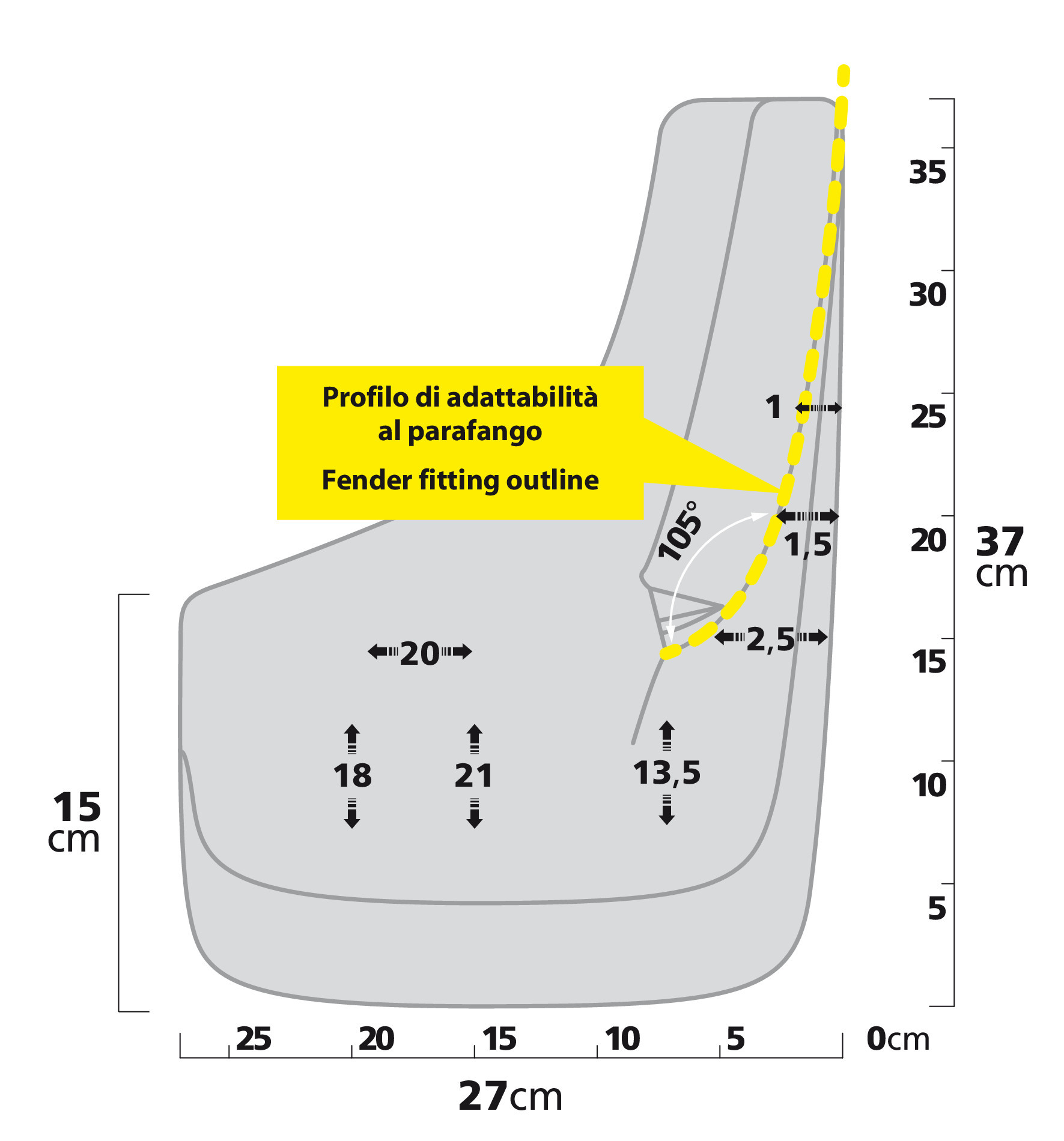Splash-Guards Contour SUV, paraspruzzi sagomati - Type 8 - immagine 2