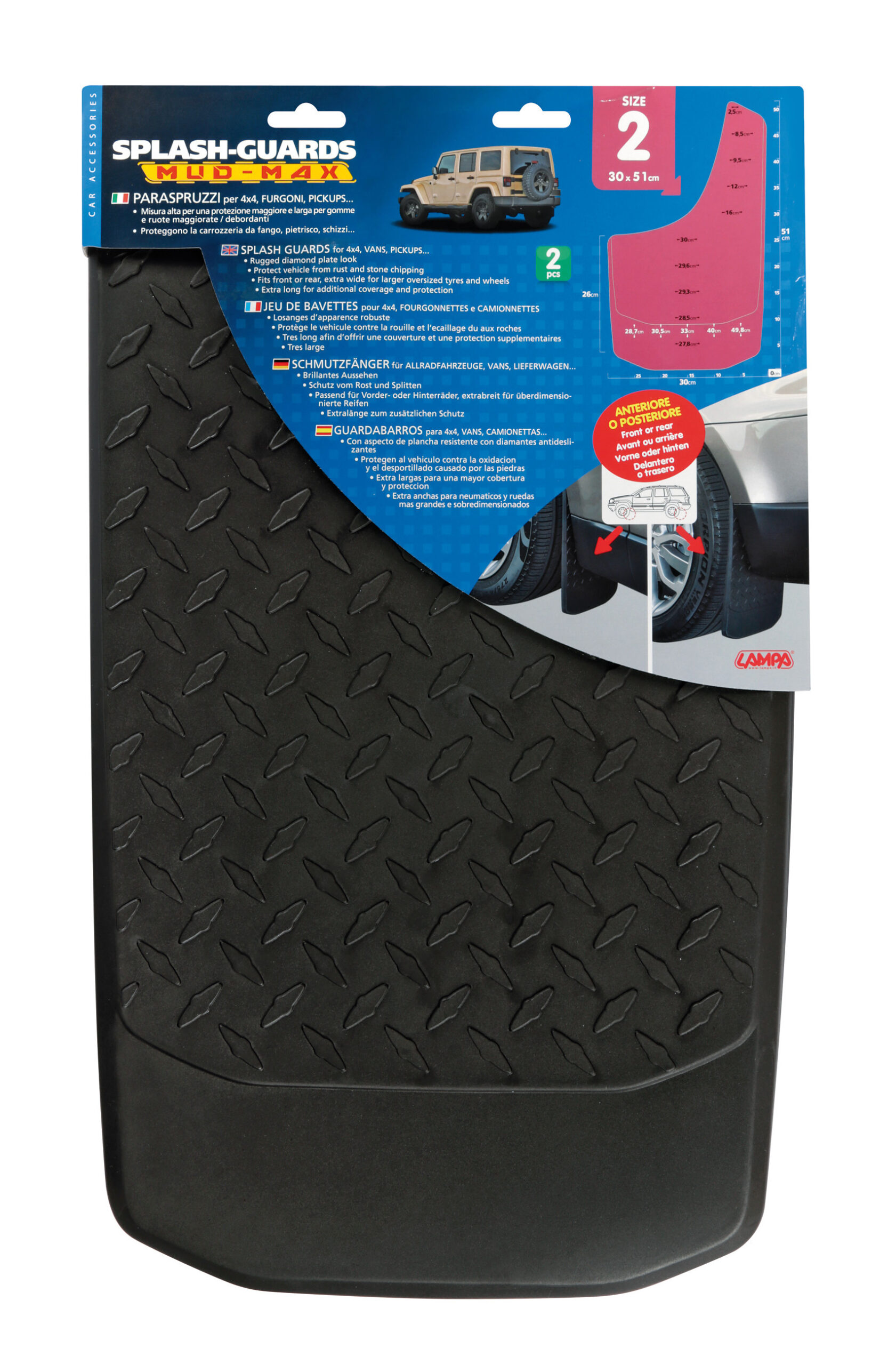 Splash-Guards Mud-Max, paraspruzzi per 4x4, furgoni, pick-up - Size 2 - immagine 3