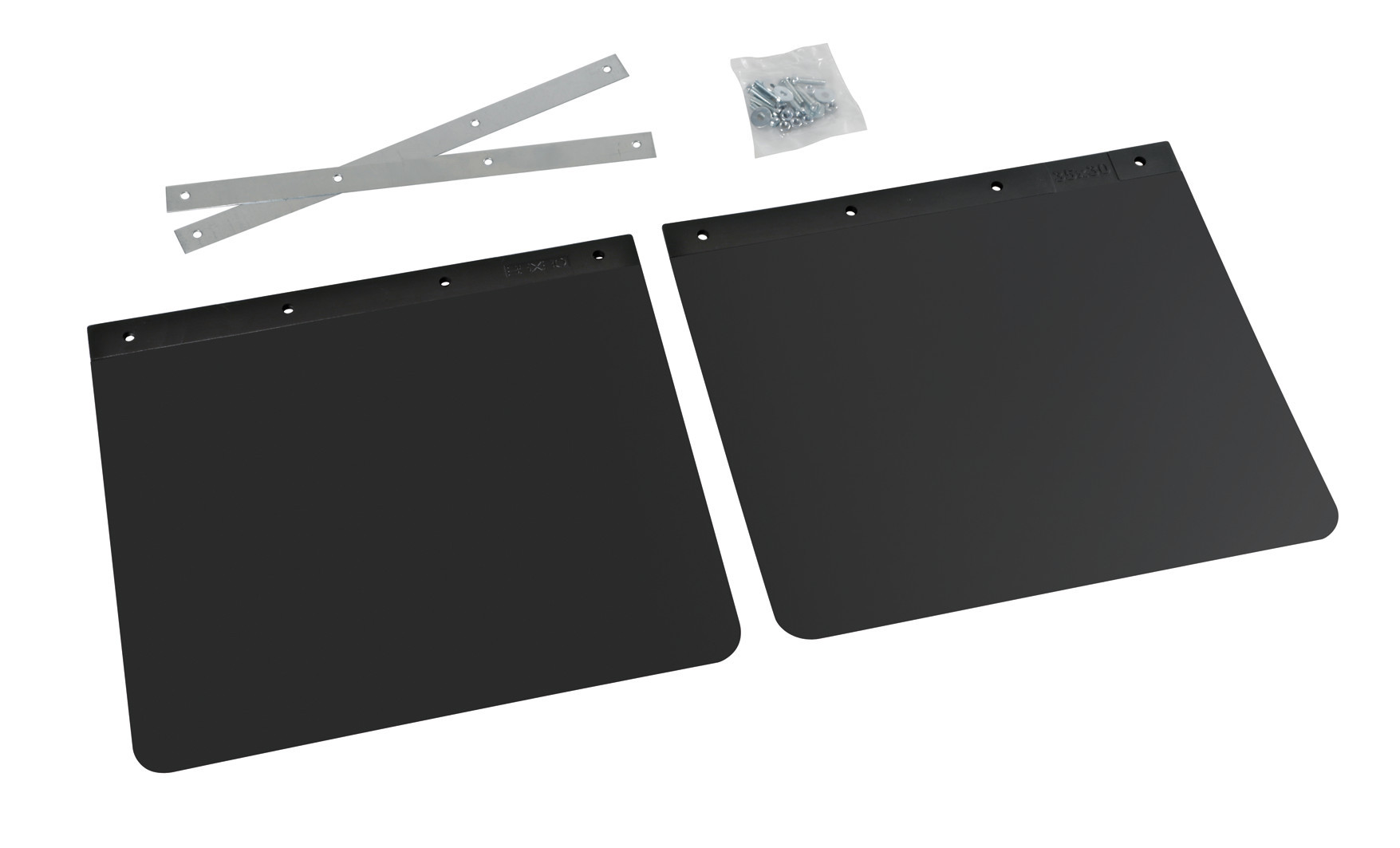 Coppia paraspruzzi neri personalizzati - 40x30 cm - Stampa 1 colore