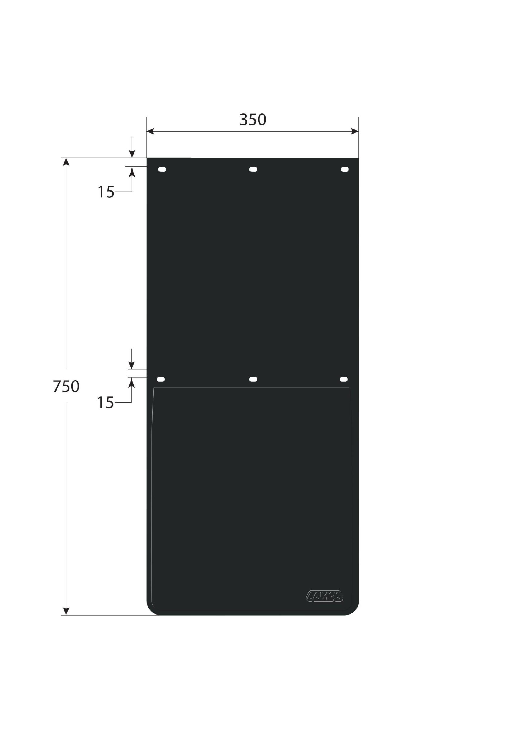 Coppia paraspruzzi omologati personalizzati - 35x75 cm - Stampa 3 colori - immagine 4