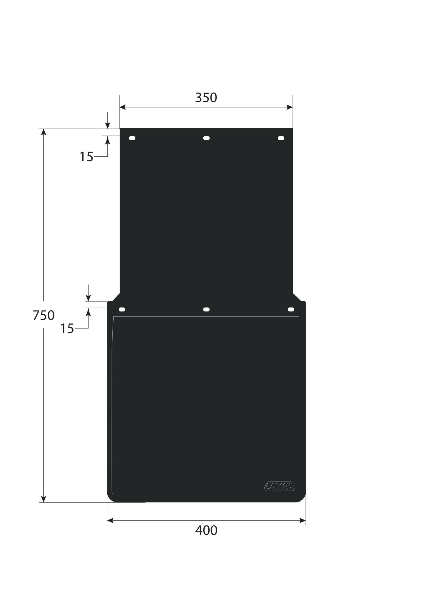 Coppia paraspruzzi omologati personalizzati - 40x75 cm - Stampa 3 colori - immagine 4