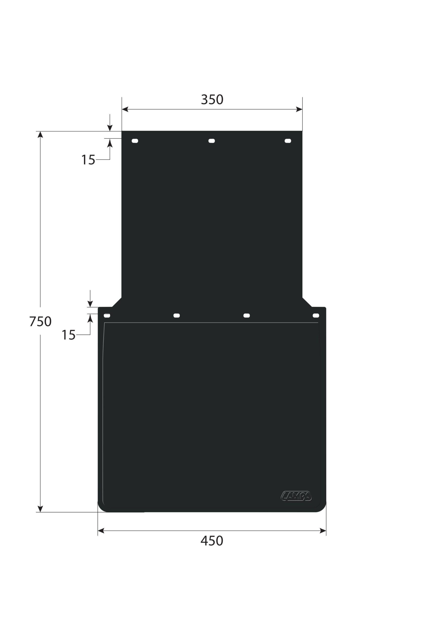 Coppia paraspruzzi omologati personalizzati - 45x75 cm - Stampa 2 colori - immagine 4