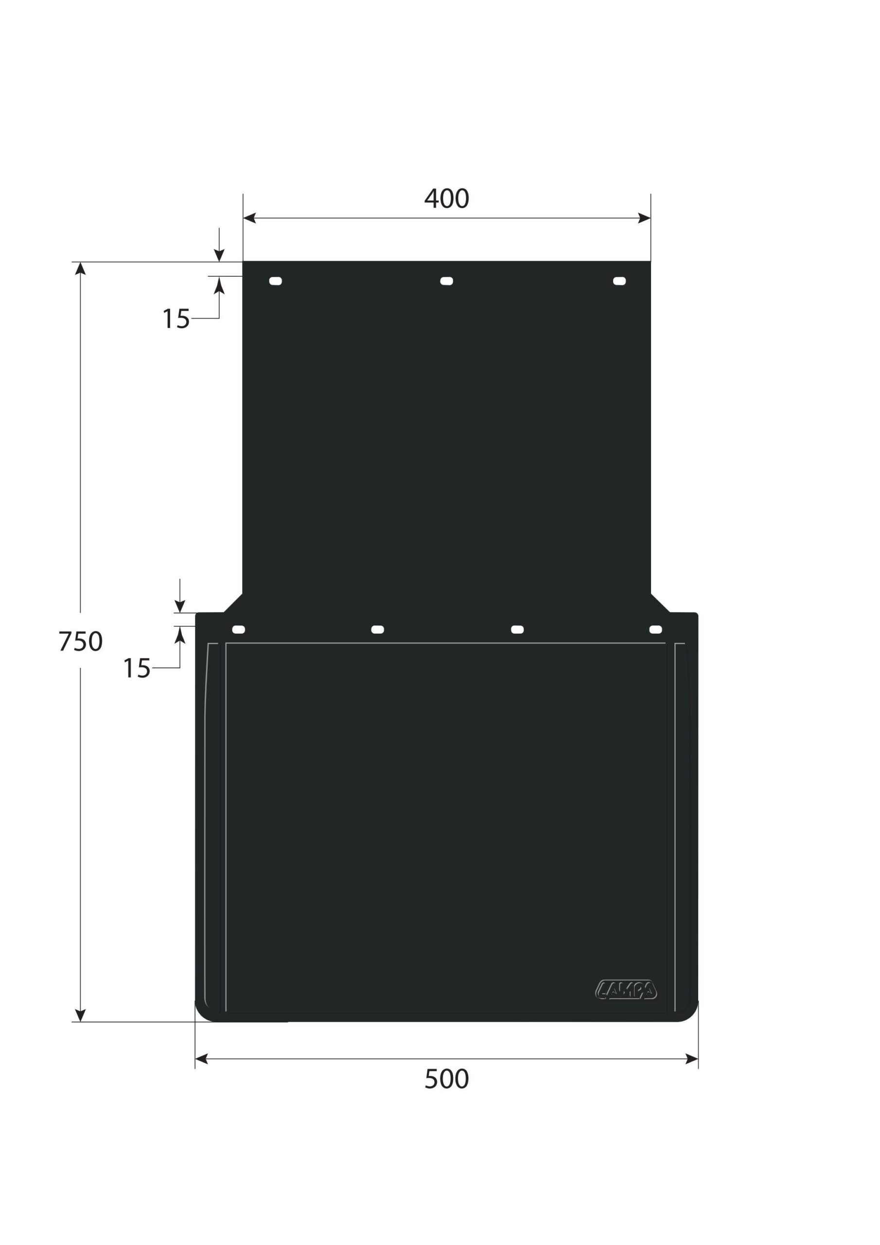 Coppia paraspruzzi omologati personalizzati - 50x75 cm - Stampa 3 colori - immagine 4