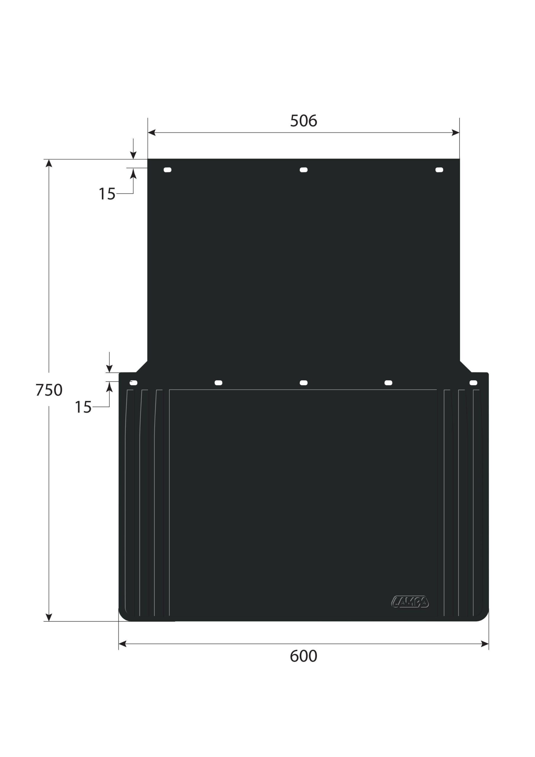 Coppia paraspruzzi omologati personalizzati - 60x75 cm - Stampa 3 colori - immagine 4