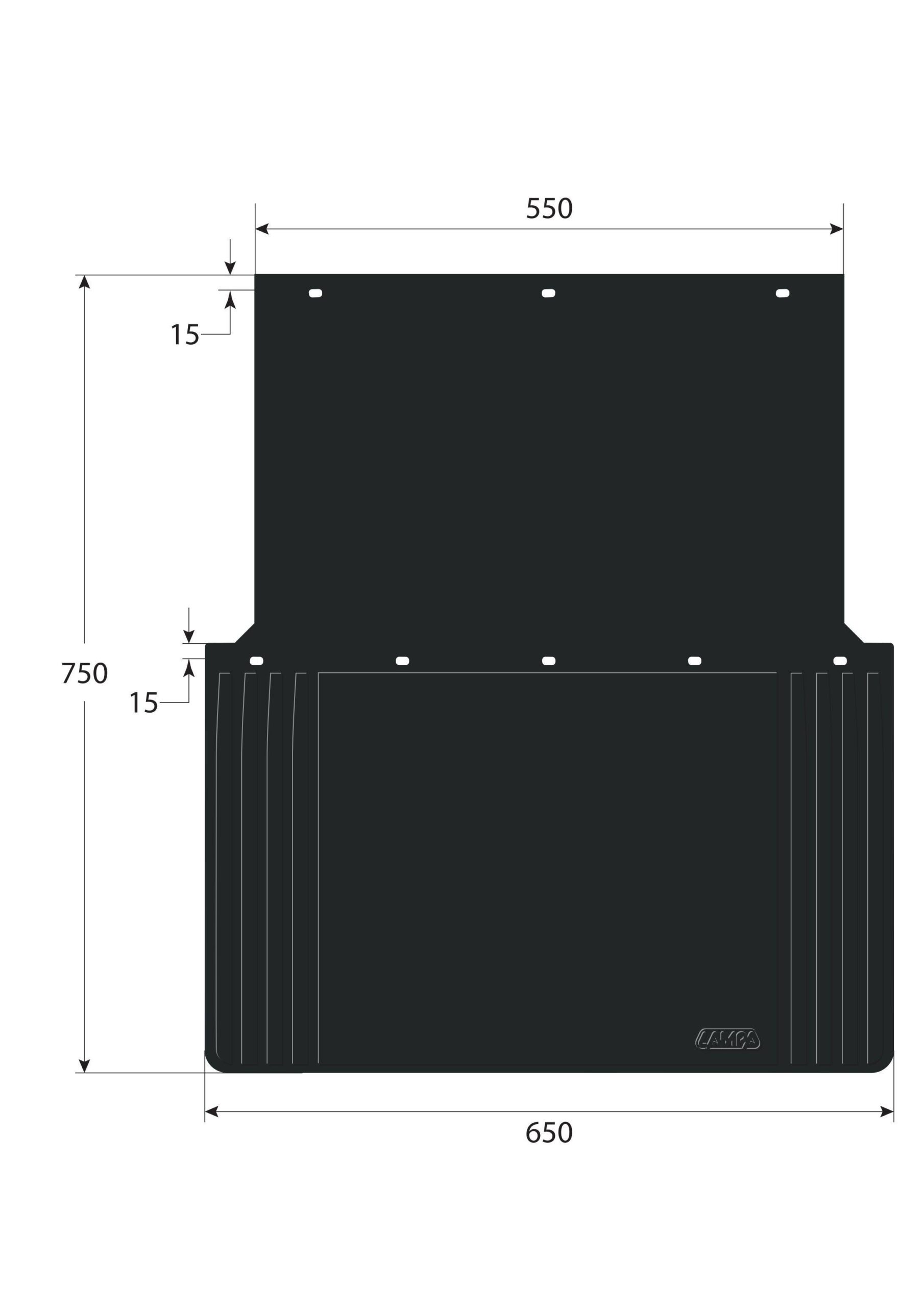Coppia paraspruzzi omologati personalizzati - 65x75 cm - Stampa 2 colori - immagine 4