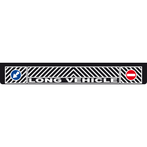 Paraspruzzi lungo in pvc, superficie liscia - 240x35 cm - Nero - Long Vehicle