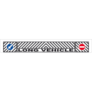 Paraspruzzi lungo in pvc, superficie liscia - 240x35 cm - Bianco - Long Vehicle