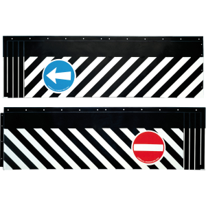Coppia paraspruzzi camion in pvc con segnali - 240x37 cm