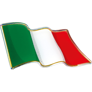 Sticky 3D - Bandiera Italia al vento, 1 pz - 78x40 mm