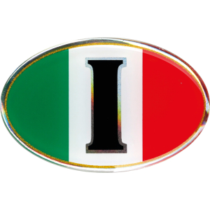 Sticky 3D - Ovale tricolore Italia, 1 pz - 61x40 mm