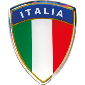 Sticky 3D - Scudetto tricolore Italia, 1 pz - 35x45 mm