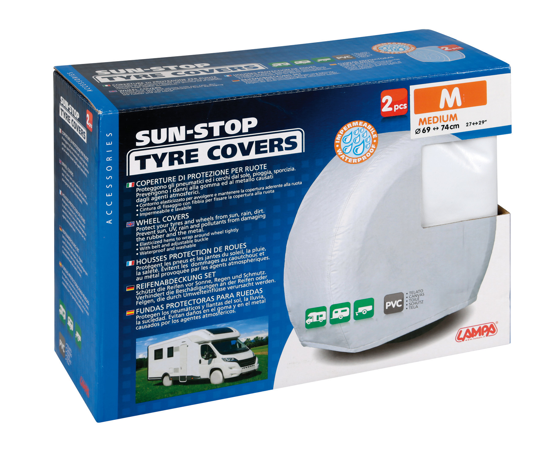 Sun-Stop, coperture di protezione per ruote, 2 pz - M - immagine 3