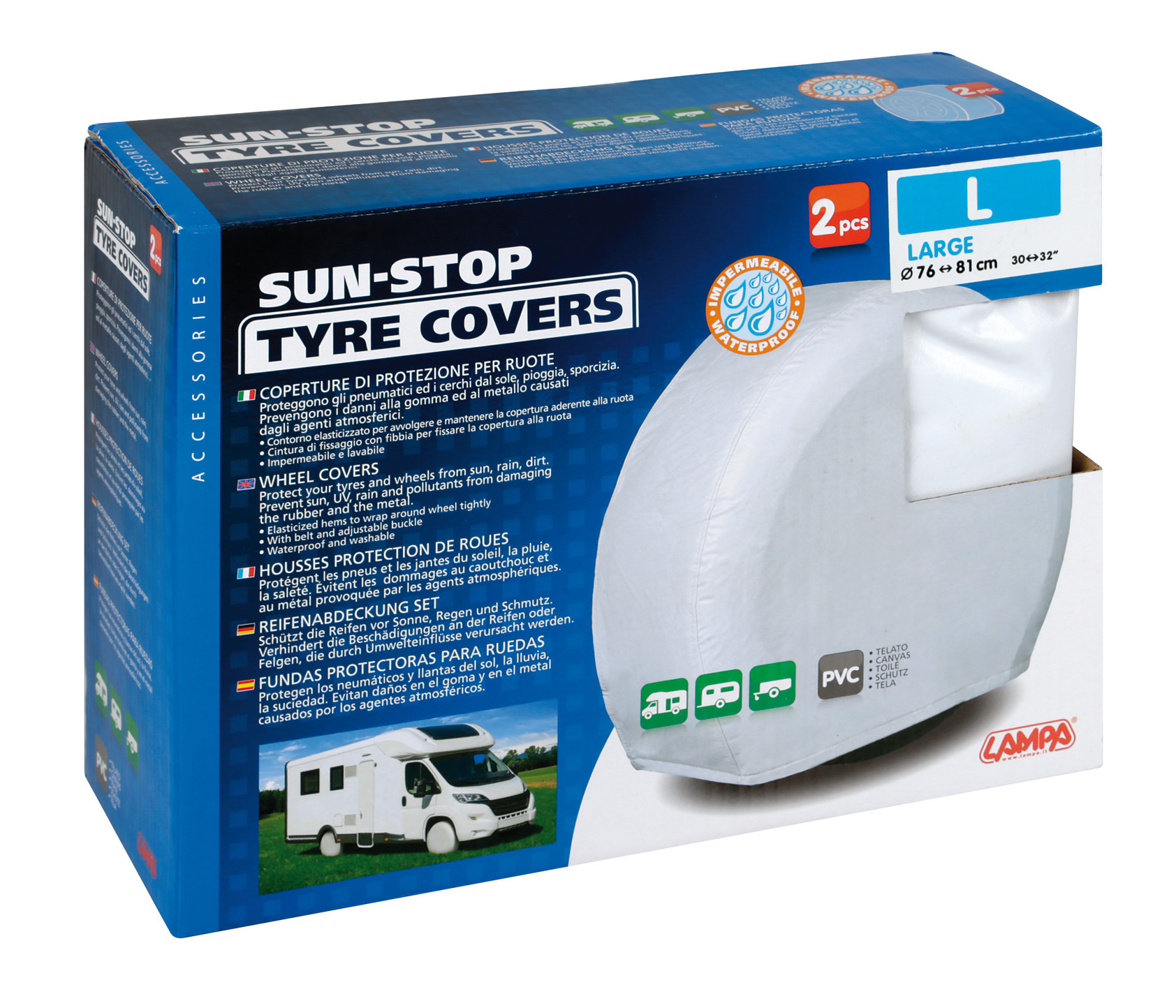 Sun-Stop, coperture di protezione per ruote, 2 pz - L - immagine 3