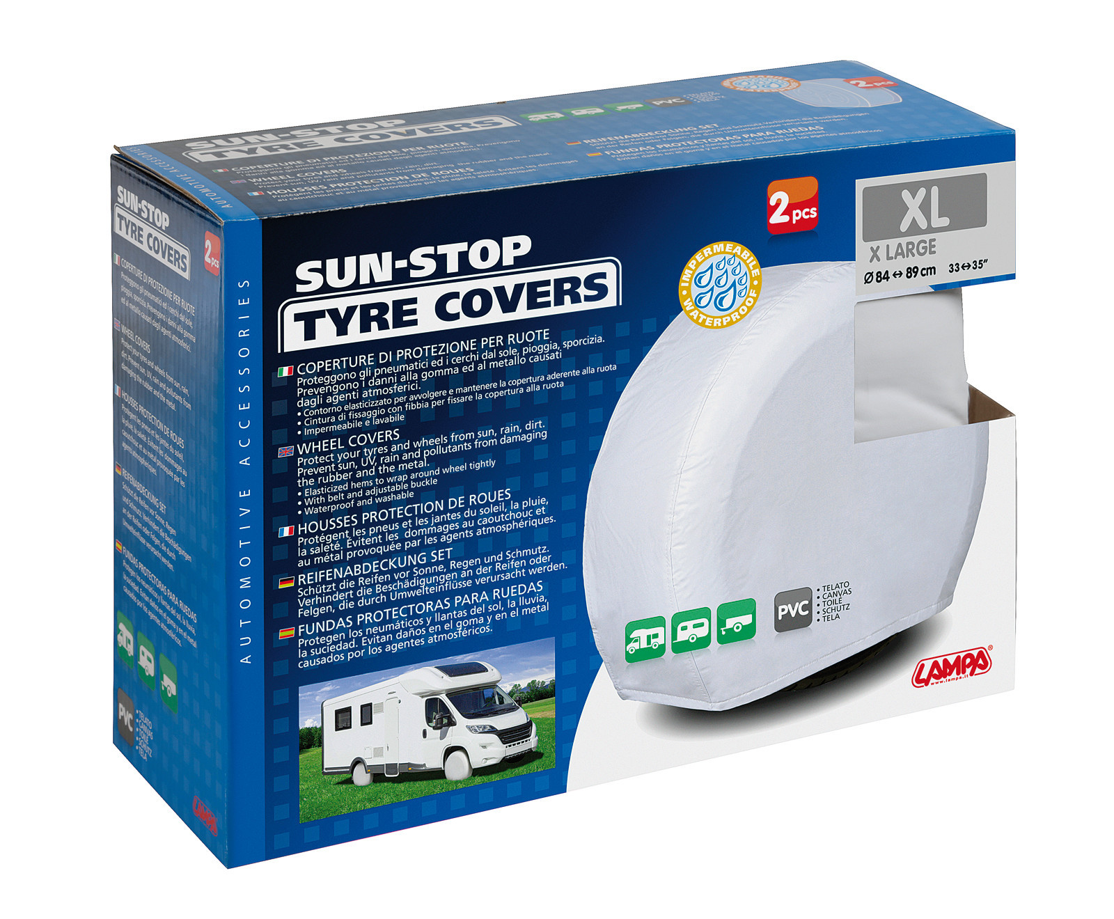 Sun-Stop, coperture di protezione per ruote, 2 pz - XL - immagine 3