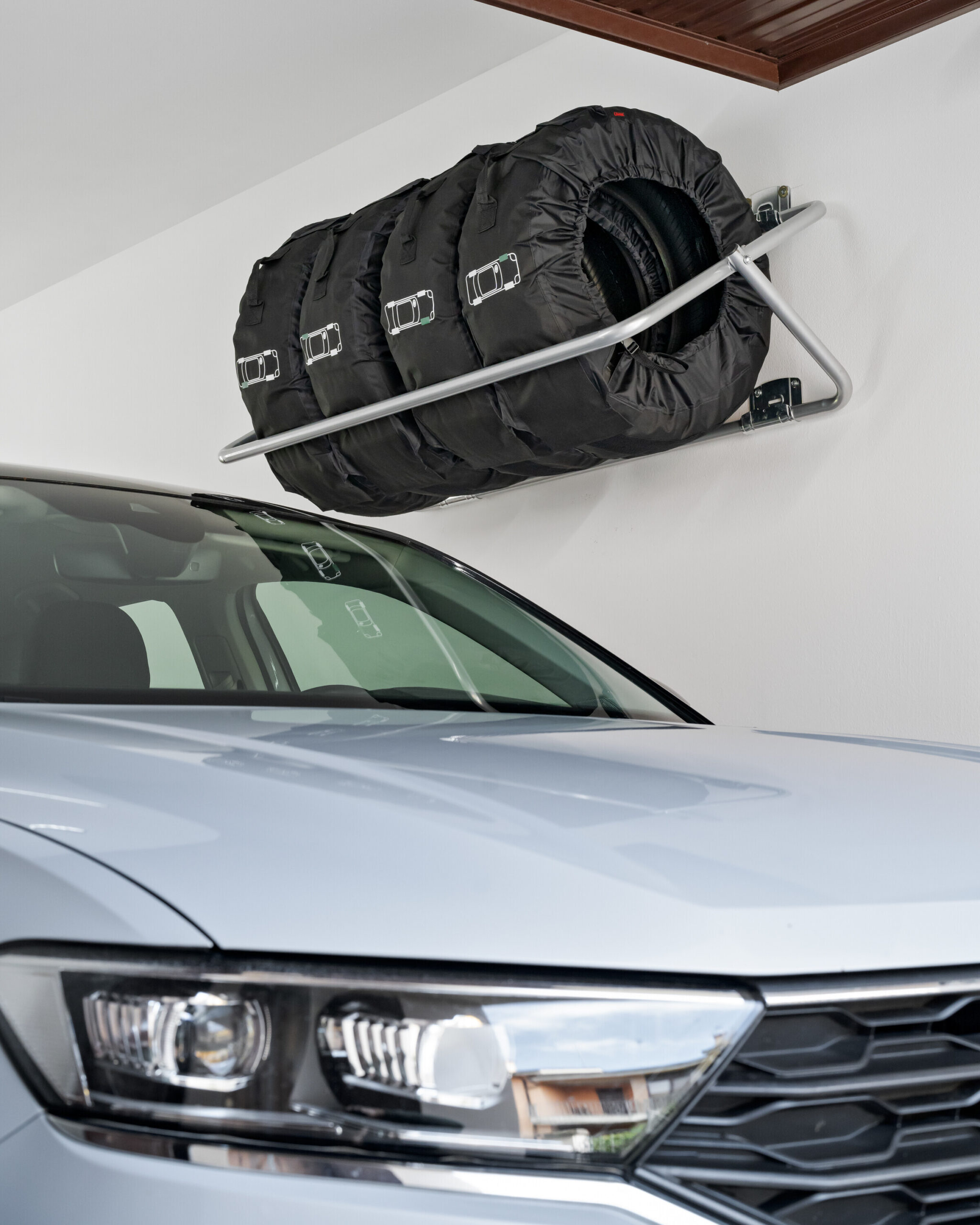 XL foldable rack, supporto porta gomme e cerchioni da parete richiudibile - immagine 7