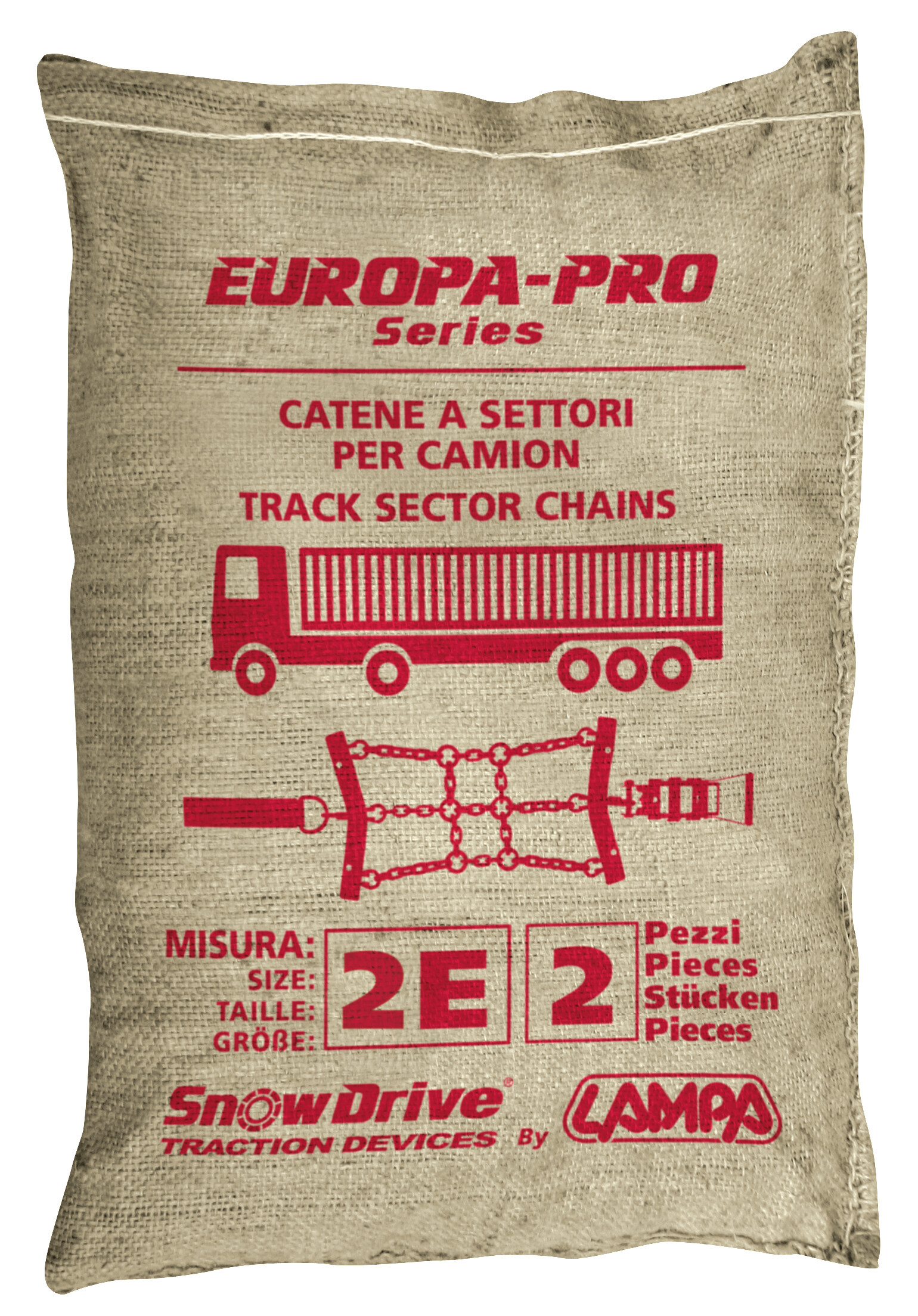 Catene a settori-cingoli per camion, serie Europa-Pro, 2 pz - 2E - immagine 9